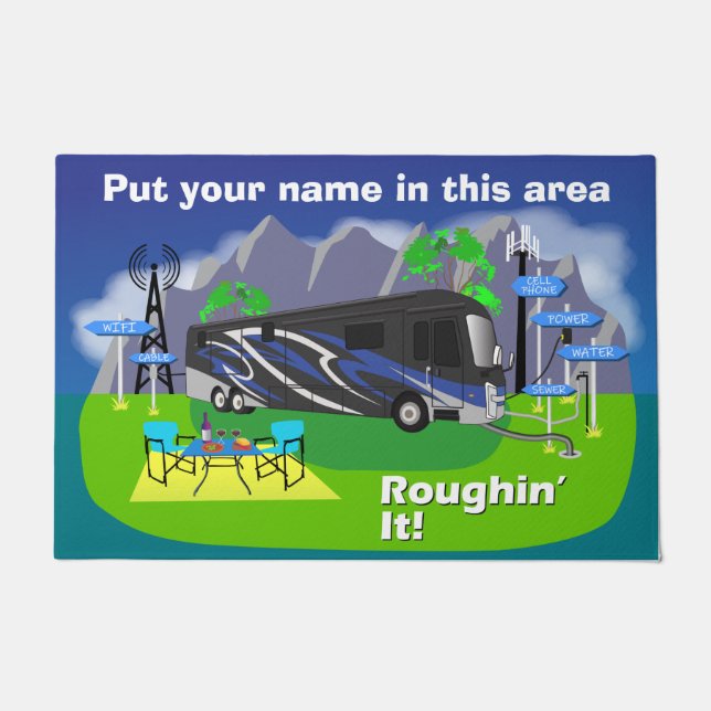 ドアマットエンテグラクラスA RVラフィンIt ドアマット (正面)