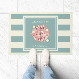 ドアマットカスタムシティタウンネームビーチハウス ドアマット