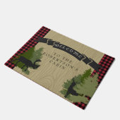 ドアマットパーソナライズな一流山の小屋のシカ ドアマット (アングル)