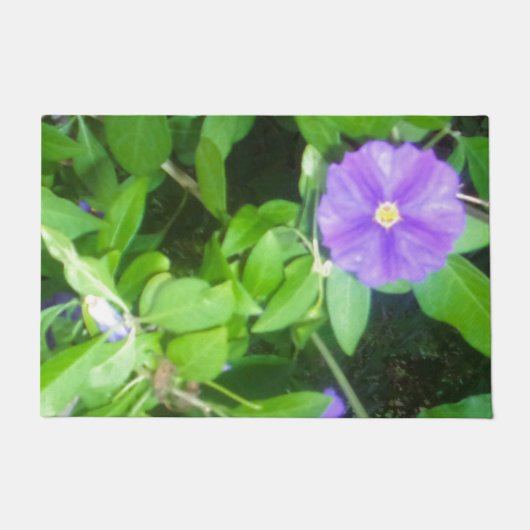 ドアマットパープルエコ花スタイル ドアマット (正面)