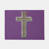 ドアマットパープル背景45.7 x 60.96 cm ドアマット (正面)