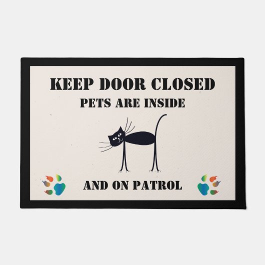 ドアマット内の猫ペット ドアマット (正面)