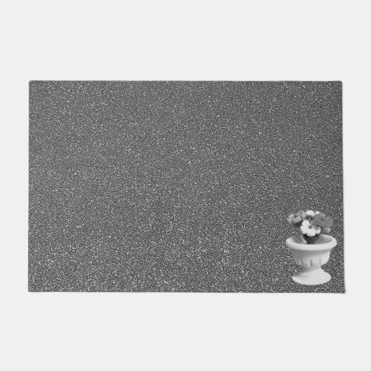 ドアマット植物ポット及び花デザイン ドアマット (正面)