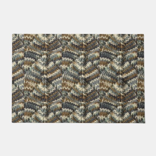 ドアマット – ニット葉パターン (正面)