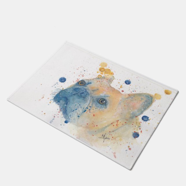 ドアマット – ブルドッグ (アングル)