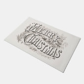 ドアマット： メリークリスマスイラストレーション ドアマット (アングル)