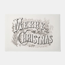 ドアマット： メリークリスマスイラストレーション ドアマット