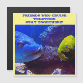 ドアミングマグネットを一緒にクルーズする友人 マグネット招待状