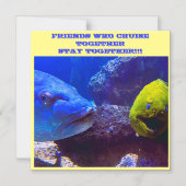 ドアミングマグネットを一緒にクルーズする友人 マグネット招待状 (正面)