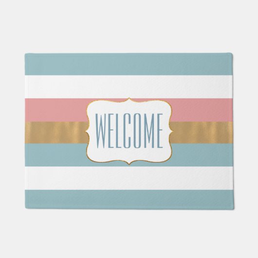 ドアモダンーストライプのマット ドアマット (正面)