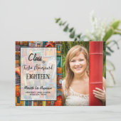 ドアモダン引用文2フォトハイスクール卒業 案内状 (スタンド正面)