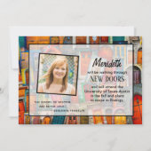 ドアモダン引用文2フォトハイスクール卒業 案内状 (裏面)