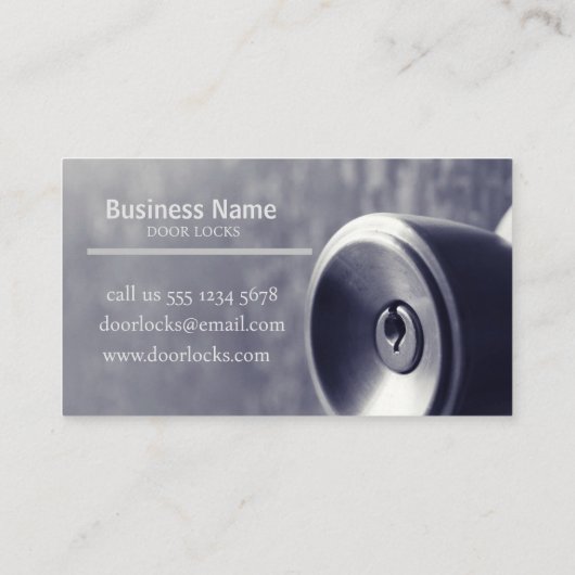 ドアロック業務 名刺 (裏面)