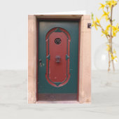 ドア建築ドイツの葉書 カード (黄色い花)