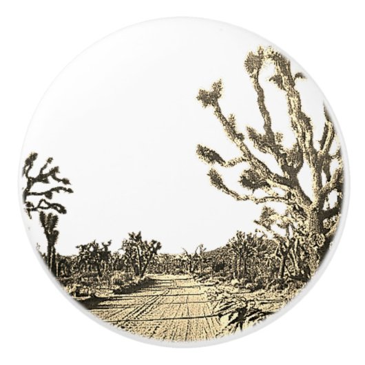 ドア引き開き道路デザイン セラミックノブ (正面)