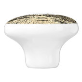 ドア引き開き道路デザイン セラミックノブ (側面)