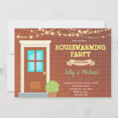 ドア引っ越し祝いパーティーパーティの招待状 招待状 (正面)