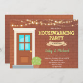 ドア引っ越し祝いパーティーパーティの招待状 招待状 (正面/裏面)