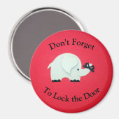 ドア忘れに鍵を掛けない マグネット (正面/裏面)