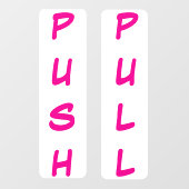 ドア用シール - PUSH / PULL 白い背景 ウィンドウサイン (シート)
