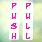 ドア用シール - PUSH / PULL 白い背景 ウィンドウサイン (シート3)