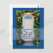 ドア私達開放された写真の郵便はがき ポストカード (正面/裏面)