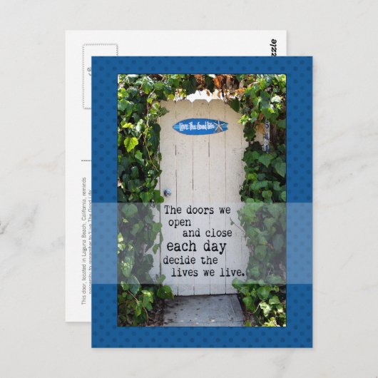 ドア私達開放された写真の郵便はがき ポストカード (正面/裏面)