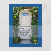 ドア私達開放された写真の郵便はがき ポストカード (正面)