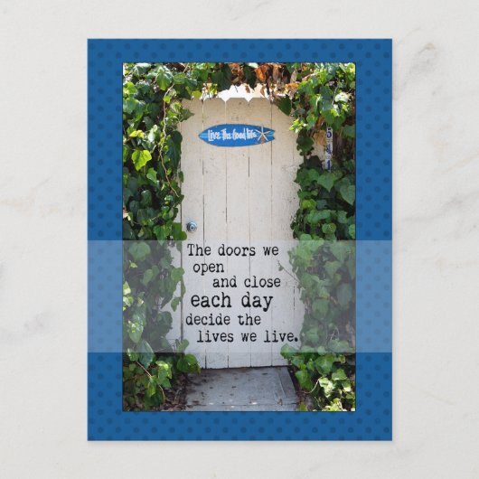 ドア私達開放された写真の郵便はがき ポストカード (正面)