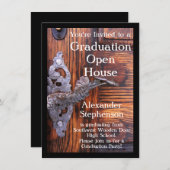 ドア素朴卒業パーティー招待状 招待状 (正面/裏面)