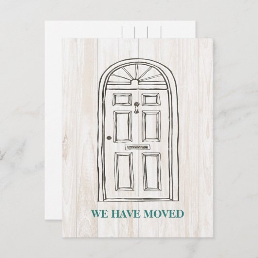 ドア素朴移動案内はがき 案内ポストカード (正面/裏面)