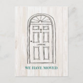 ドア素朴移動案内はがき 案内ポストカード (正面)