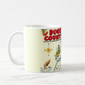 ドア郡のカラフルな地図のマグカップ コーヒーマグカップ (左)