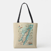 ドア郡の古地図ショルダートート トートバッグ (裏面)