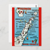 ドア郡ウィスコンシン州 ポストカード (正面/裏面)