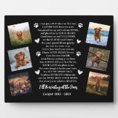 ドア6写真犬メモリアルで待つ フォトプラーク (正面)