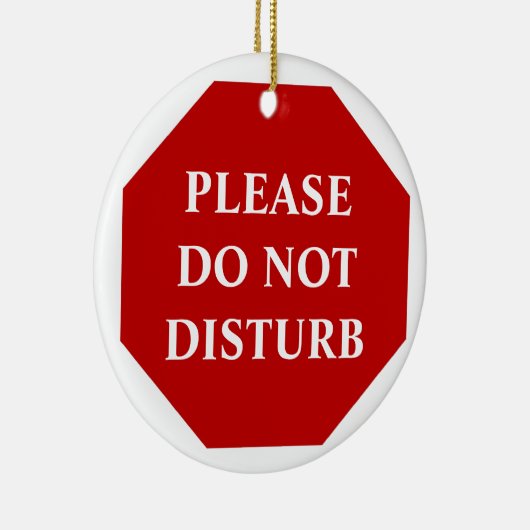 ドア・ハンガーを妨げないで下さい セラミックオーナメント (右)