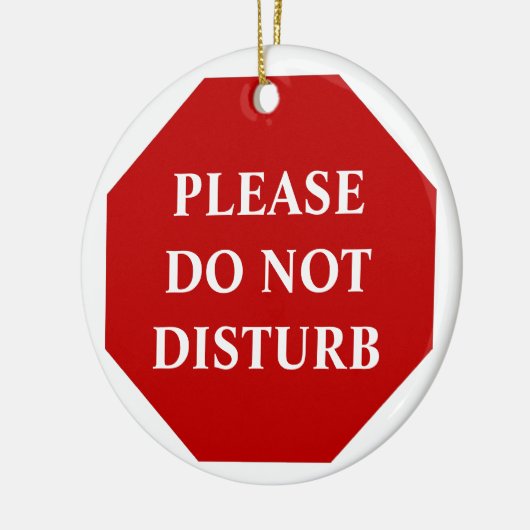 ドア・ハンガーを妨げないで下さい セラミックオーナメント (左)