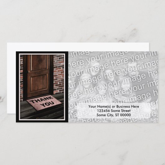 ドア・マットありがとう サンキューカード (正面/裏面)