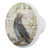 ドア/食器棚セラミックノブ – キング《鳥》ハヤブサ セラミックノブ (右)