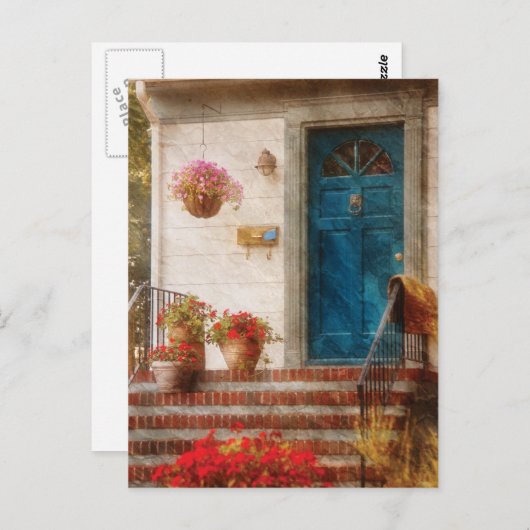 ドア – Blue Front Door ポストカード (正面/裏面)