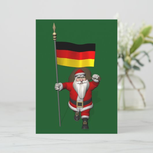ドイおもしろいツのエンサインを持つサンタクロース シーズンカード (スタンド正面)