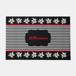 ドイインスパイアツ黒、エデルワイスドア ドアマット