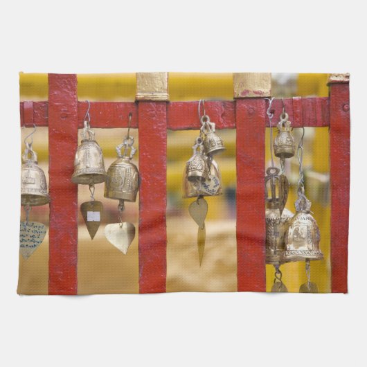 ドイステープ寺院の仏教の鐘 キッチンタオル (横)
