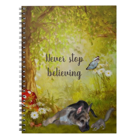 ドイストップ信じツの羊飼い犬 ノートブック (正面)