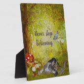 ドイストップ信じツの羊飼い犬 フォトプラーク (側面)