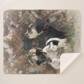 ドイチェジャグテリアスクエアウォールクロックコーヒームー シェルパブランケット (正面(横))