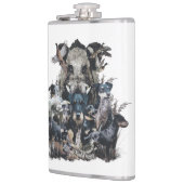 ドイチェジャグテリアスクエアウォールクロックコーヒームー フラスク (左)