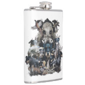 ドイチェジャグテリアスクエアウォールクロックコーヒームー フラスク (右)