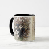 ドイチェジャグテリアスクエアウォールクロックコーヒームー マグカップ (正面左)